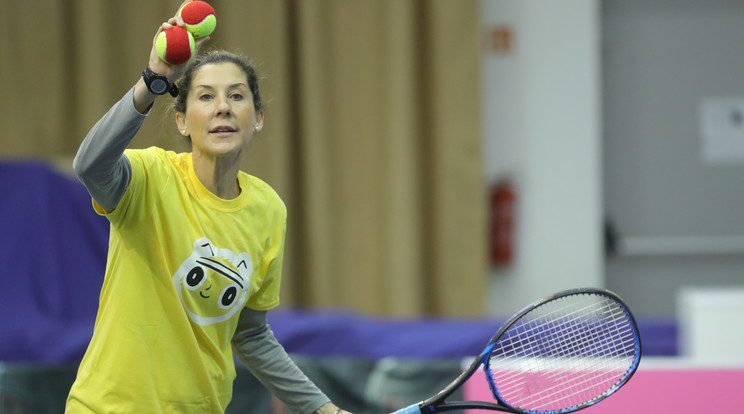 Szeles manapság is
teniszezik,
emellett sokat jár edzőterembe is /Fotó: Varga Imre