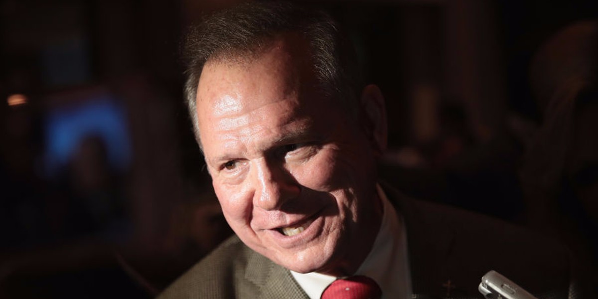 A poll shows Roy Moore losing his lead in Alabama's senate race following allegations of sexual misconduct