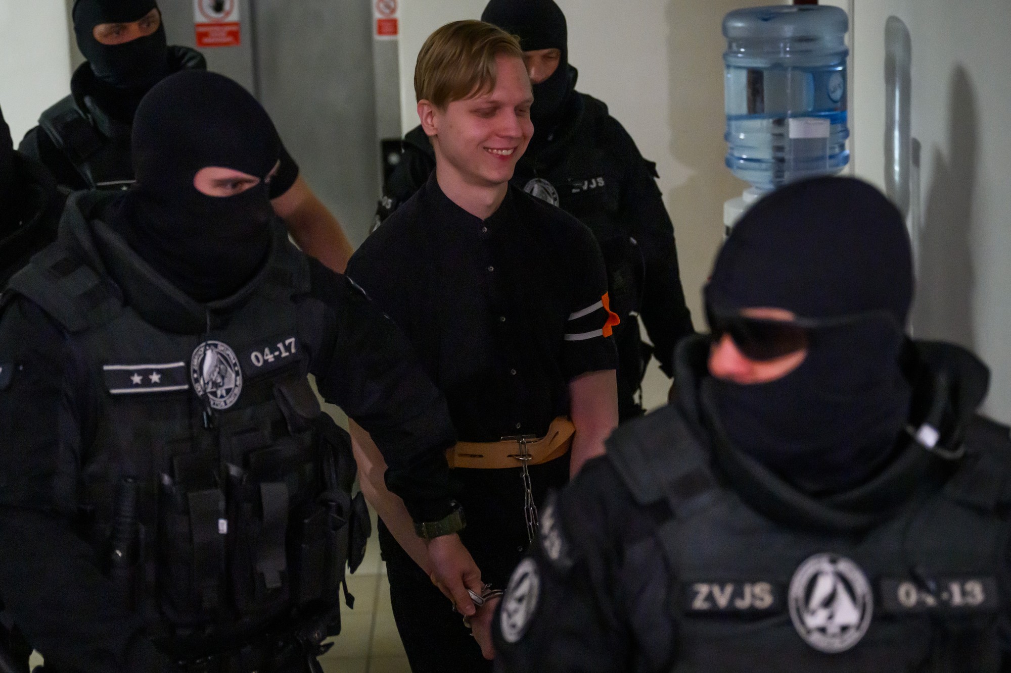 Na snímke Samuel S. na Špecializovanom trestnom súde (ŠTS) v Pezinku.