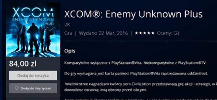 Cicha premiera XCOM: Enemy Unknown Plus pokazuje, jak źle traktowana jest PlayStation Vita