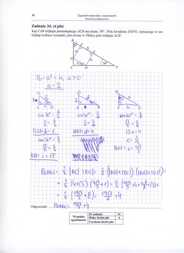 Matura 2014 z matematyki - rozwiązania