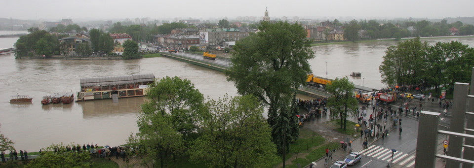 KRAKÓW POWÓDŹ POD WAWELEM