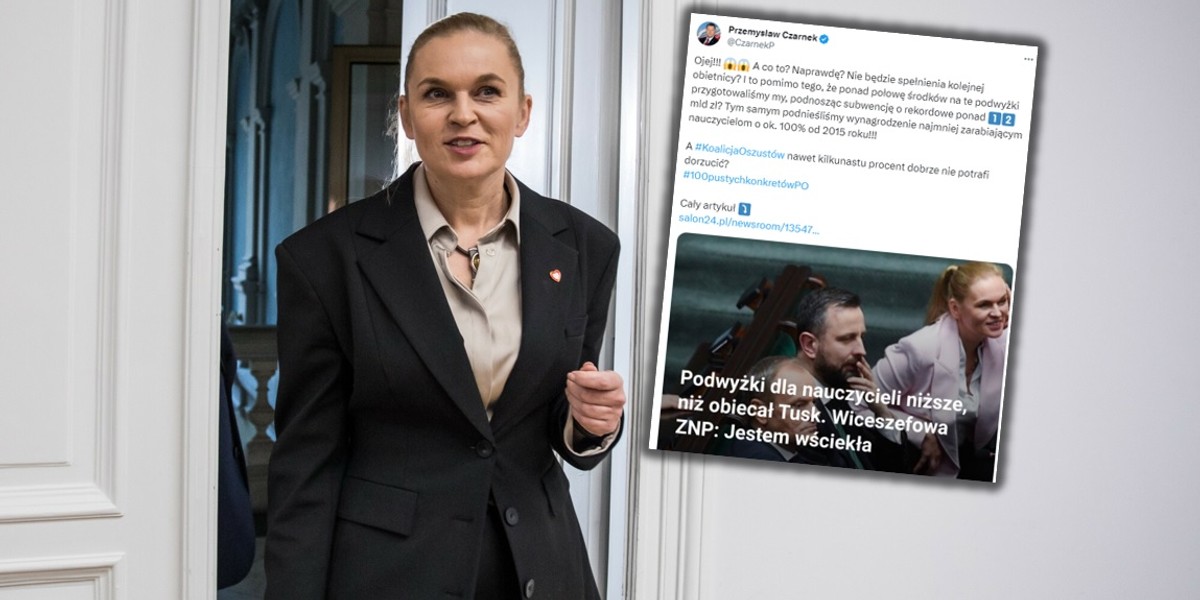 Minister Edukacji Narodowej Barbara Nowacka komentuje podwyżki dla nauczycieli