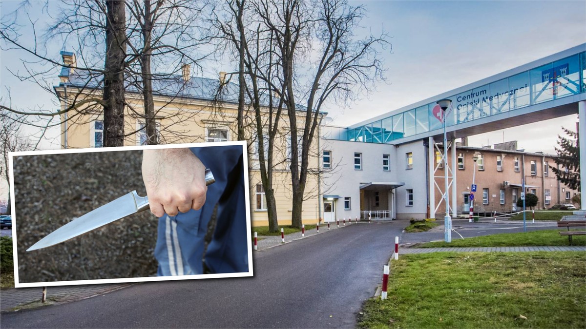 Mężczyzna z nożem zaatakował portiera pod szpitalem w Jarosławiu