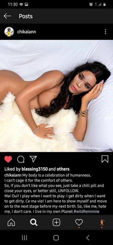 "A woman's body is an artwork" - Controversial ex international model Chika Lann defends her nude pictures trending on social media