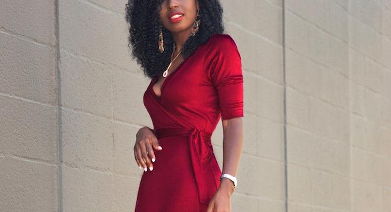 OOTD Inspiration: Folake Huntoon is fierce in thigh high slit maxi dress