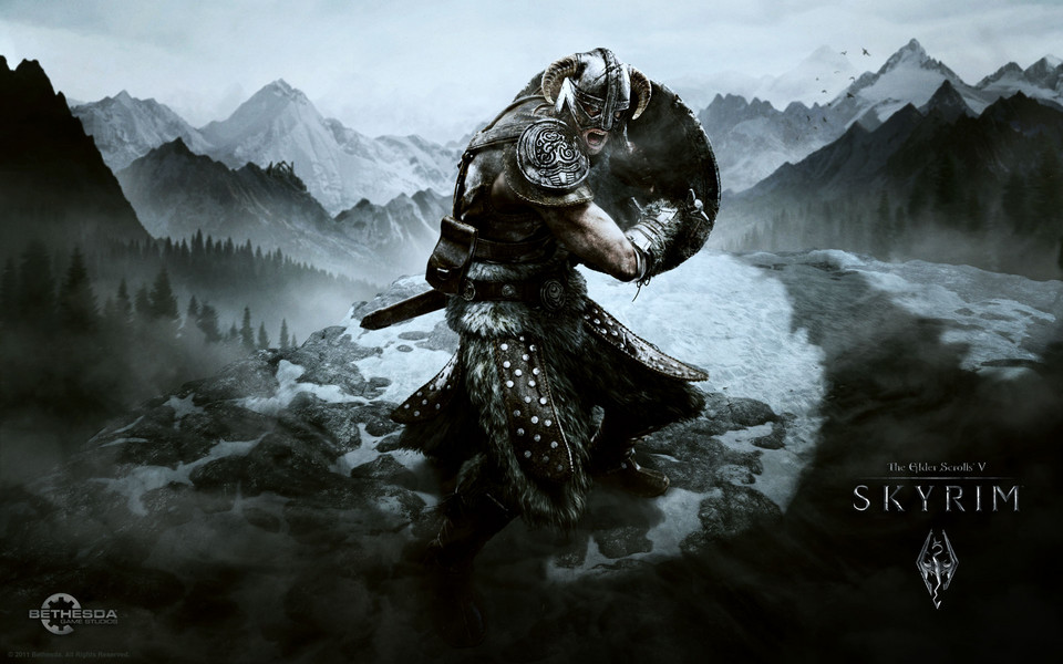 Grafika promująca grę "The Elder Scrolls V: Skyrim"