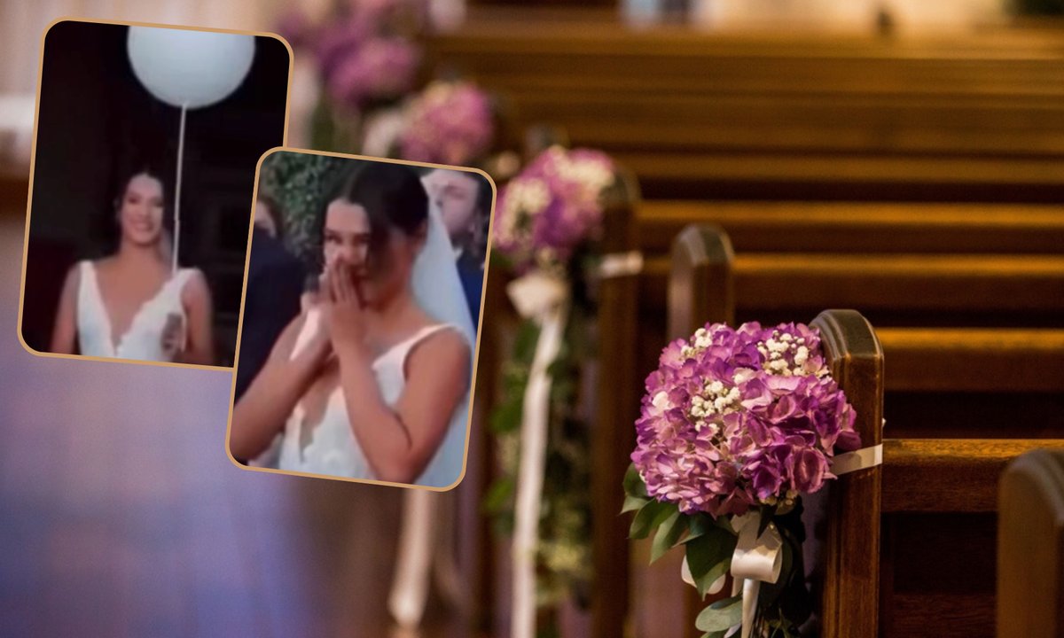 Poruszający gest dla zmarłego taty podczas ślubu. Tak "odprowadził" córkę do ołtarza