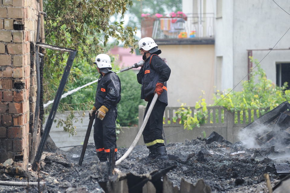 PYRZYCE POŻAR DOMU MIESZKALNEGO