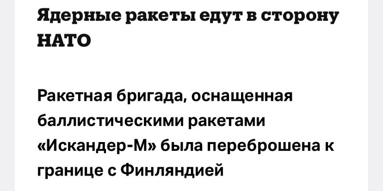 Źródło: https://www.trtrussian.com/novosti-rossiya/yadernye-rakety-edut-v-storonu-nato-17880045 