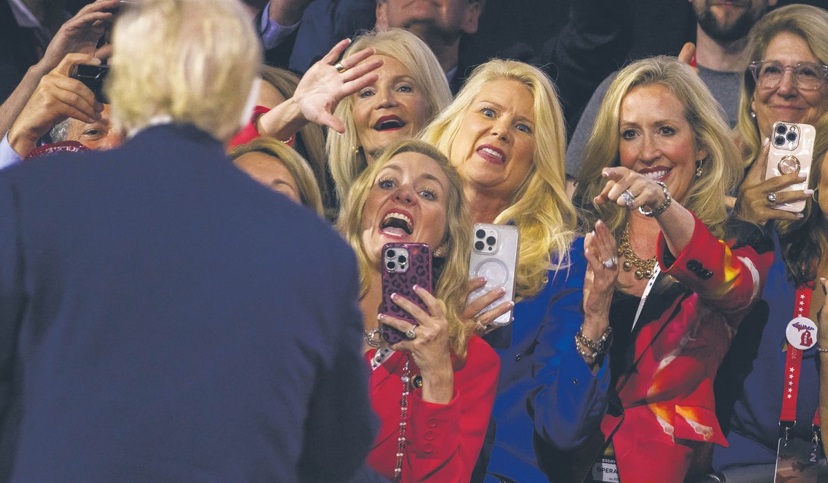 Donald Trump na konwencji wyborczej republikanów. Milwaukee, 16 lipca 2024 r.