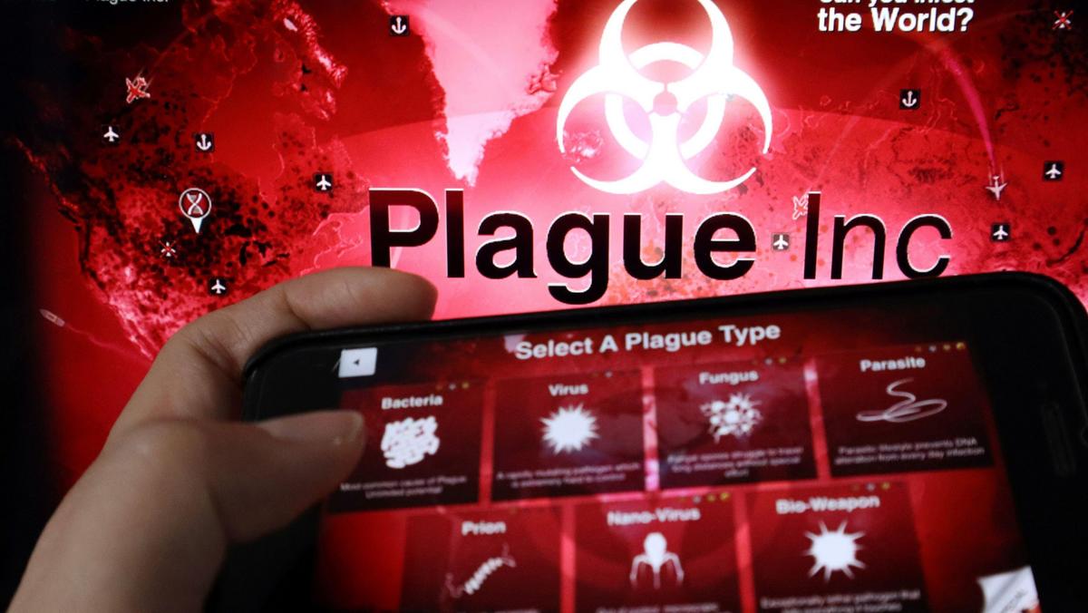 FILE PHOTO: Illustration picture of strategy simulation app Plague Inc.