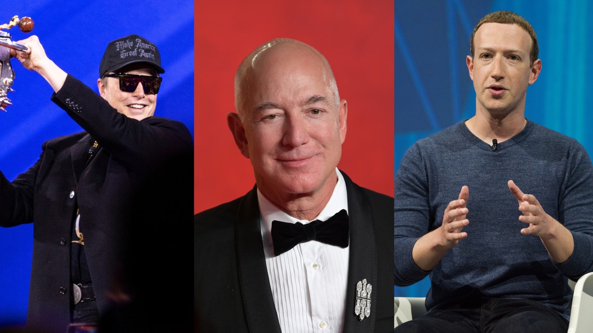 Elon Musk; Jeff Bezos; Mark Zuckerberg