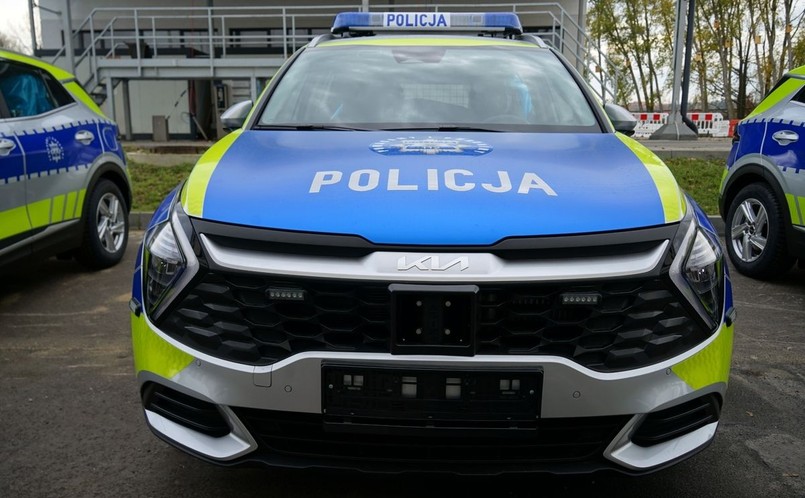 Kia Sportage jako radiowóz policji w nowym oznakowaniu