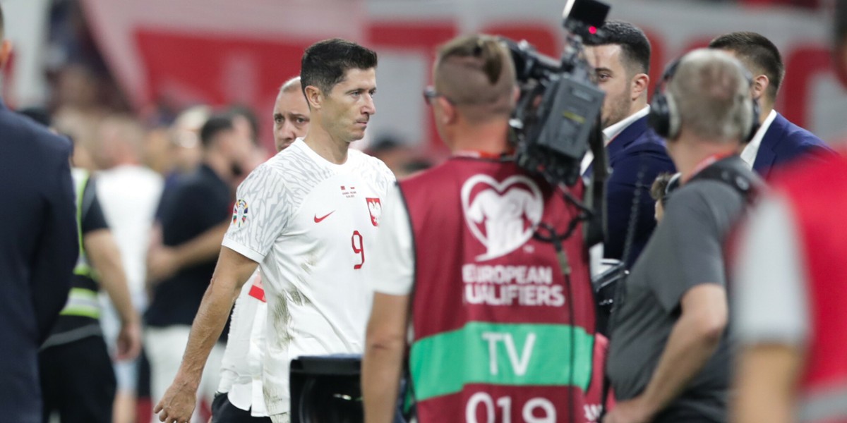 Robert Lewandowski po niedzielnej porażce Polski z Albanią.