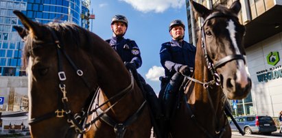 Policja na koniach w centrum Katowic