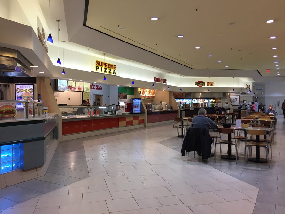 The food court at Regency Square mall in Richmond, Virginia.