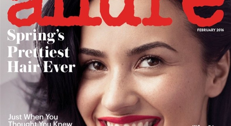 Demi Lovato covers Allure Magazine's February 2016 issue