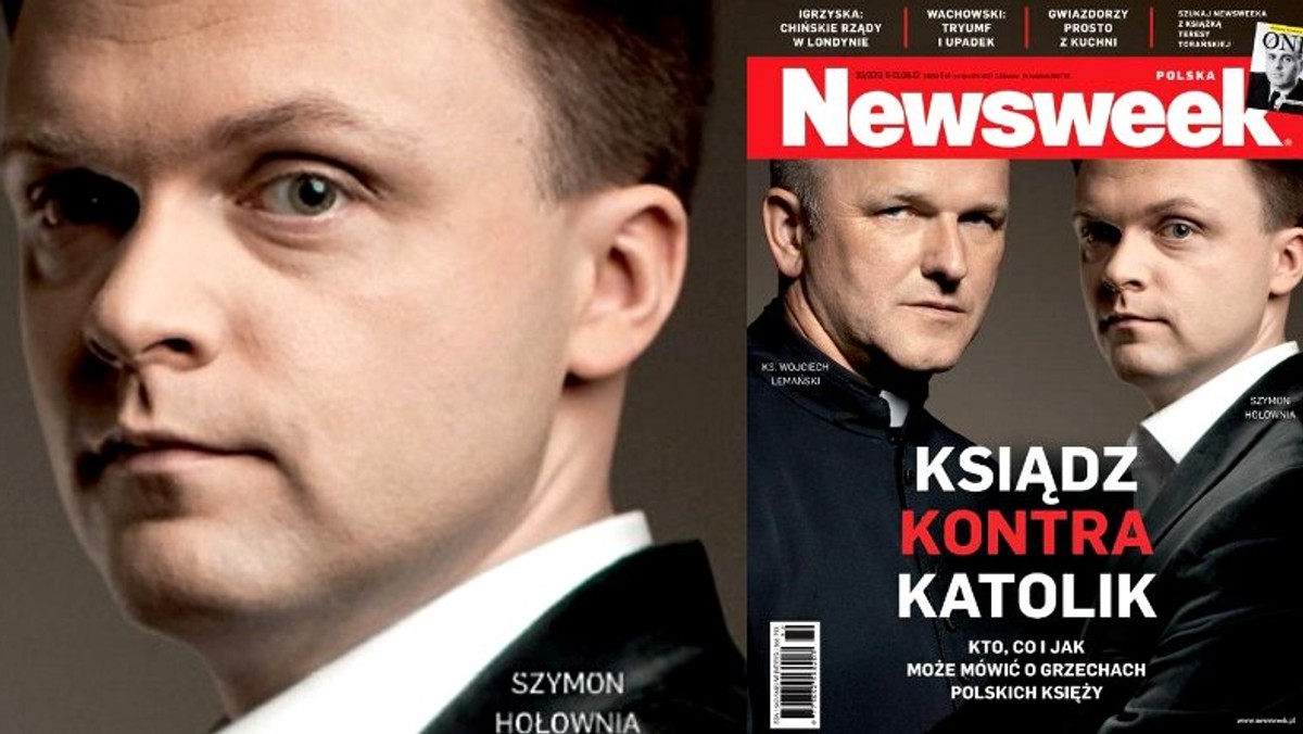 Szymon Hołownia na okładce "Newsweeka"