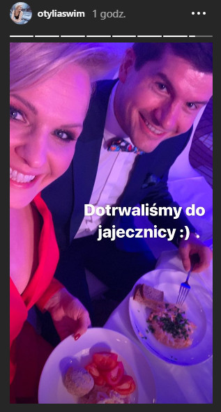 Otylia Jędrzejczak z narzeczonym Pawłem Przybyłą na Balu Mistrzów Sportu