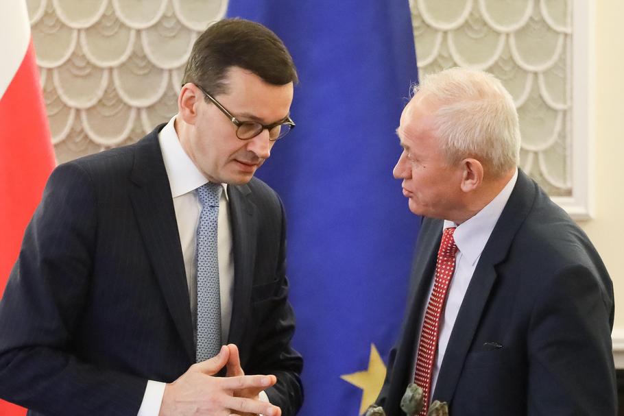 Premier Mateusz Morawiecki i minister energii Krzysztof Tchórzewski