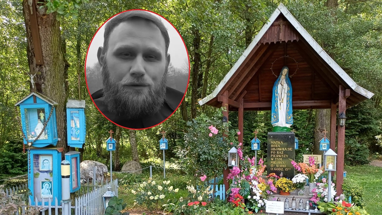 Pielgrzymki do zmarłego ks. Łukasza Prausy czy do objawień Maryi? Świeże kwiaty na "polanie cudów"