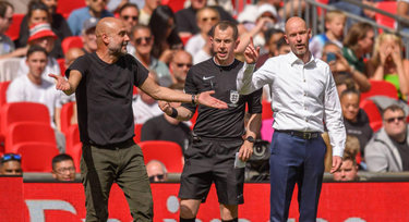 Pep Guardiola laughs off Man Utd’s title challenge