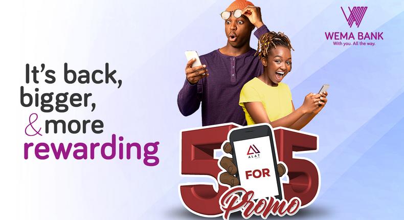 Wema Bank to reward more customers in season 2 of the '5 for 5' transact for rewards promo