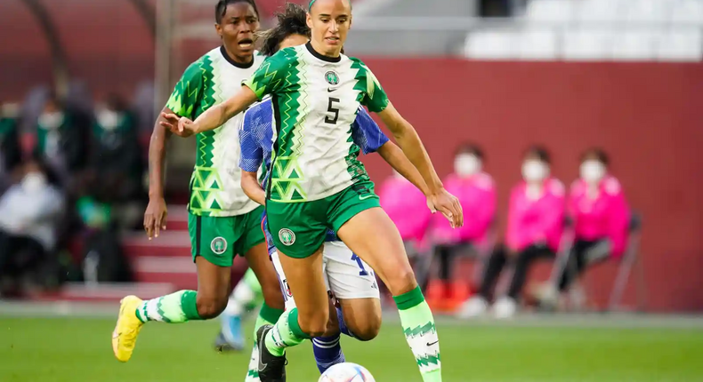 Ashleigh Plumptre in action for Nigeria's Super Falcons (PHOTO: Aflo Co Ltd/Alamy)