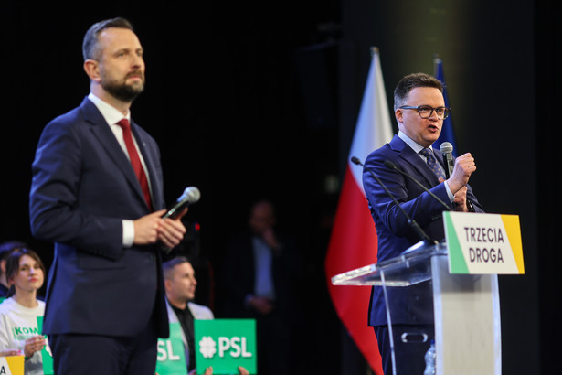 Szymon Hołownia i Władysław Kosiniak-Kamysz. Polska2050 i PSL prezentują swoje cele i kandydatów.