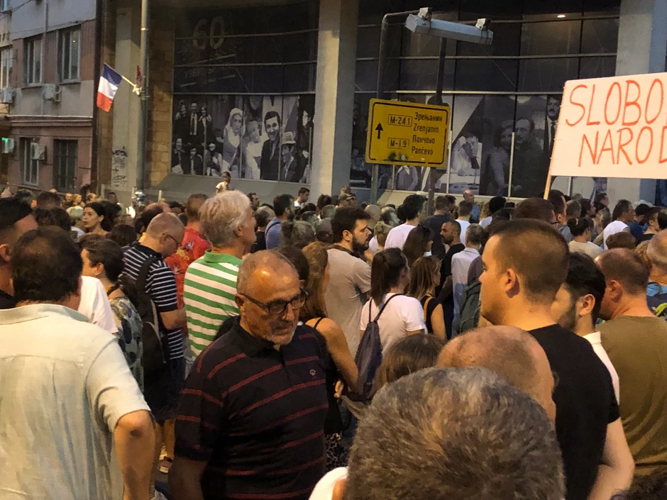 Zoran Živković na protestu "Eko straže"