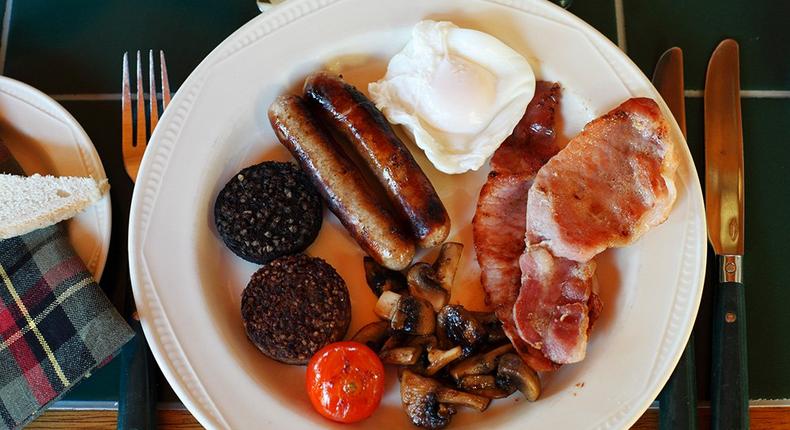 Always quick with a joke, an Irishman may refer to his hangover as “an inexplicable headache. He cures it with, naturally, a full Irish breakfast. Think bacon, sausage, black and white pudding, mushrooms, fried tomato, fried eggs, baked beans and soda bread.