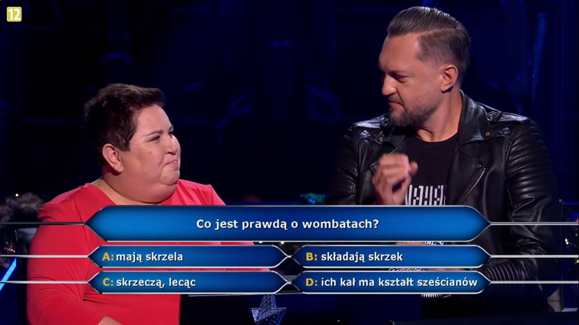 "Milionerzy" - Marcin i Dorota odpadli na pytaniu o wombaty