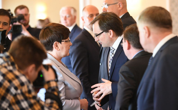 Premier Beata Szydło i minister Zbigniew Ziobro