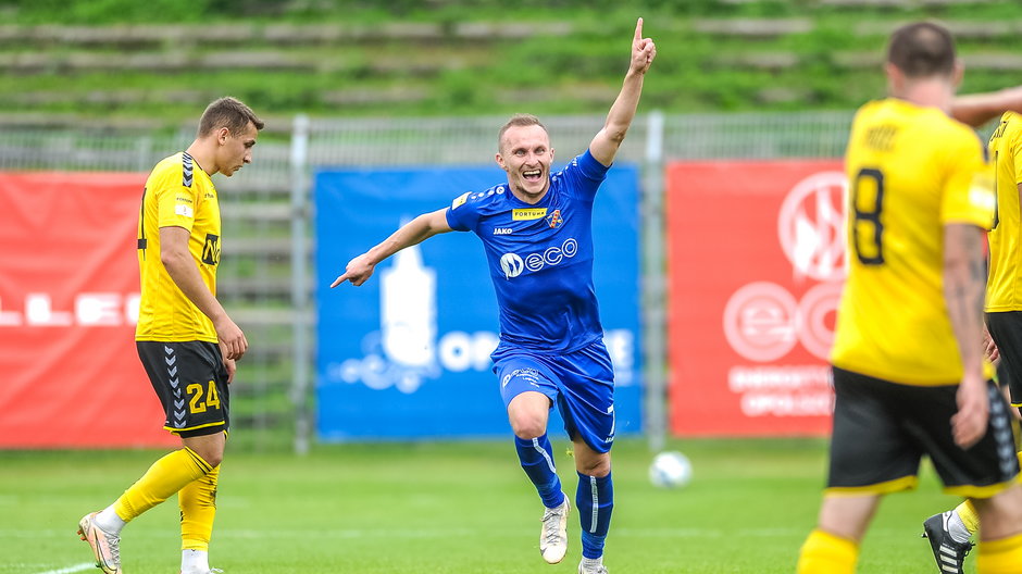 Piłkarze Odry Opole zaaplikowali beniaminkowi z Katowic aż cztery gole