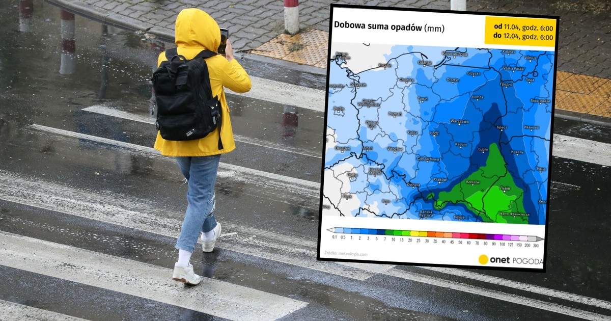 Chmury i deszcz nadciągają do Polski. W kilku miejscach popada mocniej [POGODA]