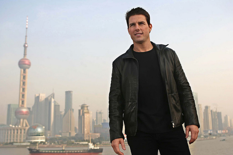 Tom Cruise podczas zdjęć do "Mission Impossible 3"