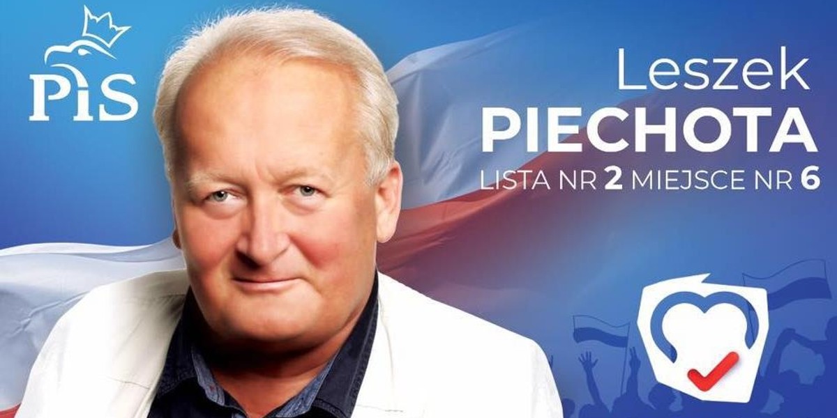 Plakat wyborczy Leszka Piechoty 