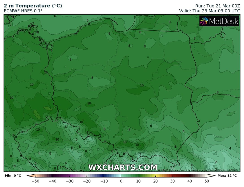 Poranek zapowiada się bardzo ciepło.