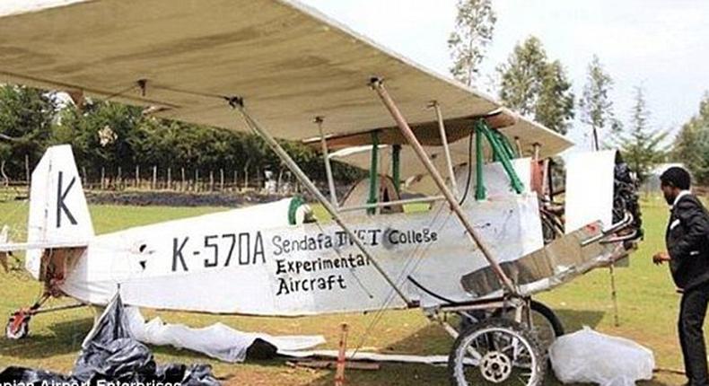 Asmelash Zeferu builds plane after being told he was too short to fly a plane