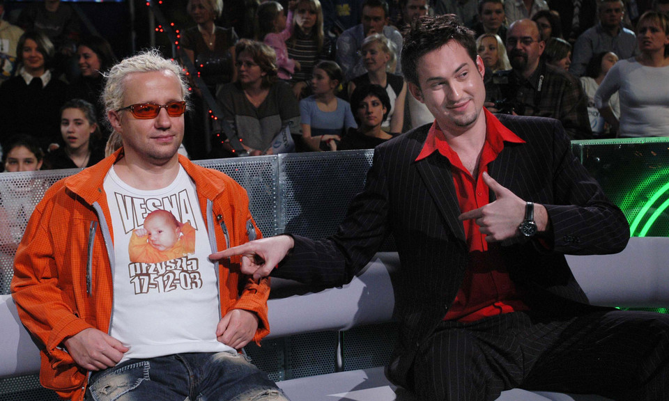 Robert Leszczyński i Marcin Prokop w programie "Idol"