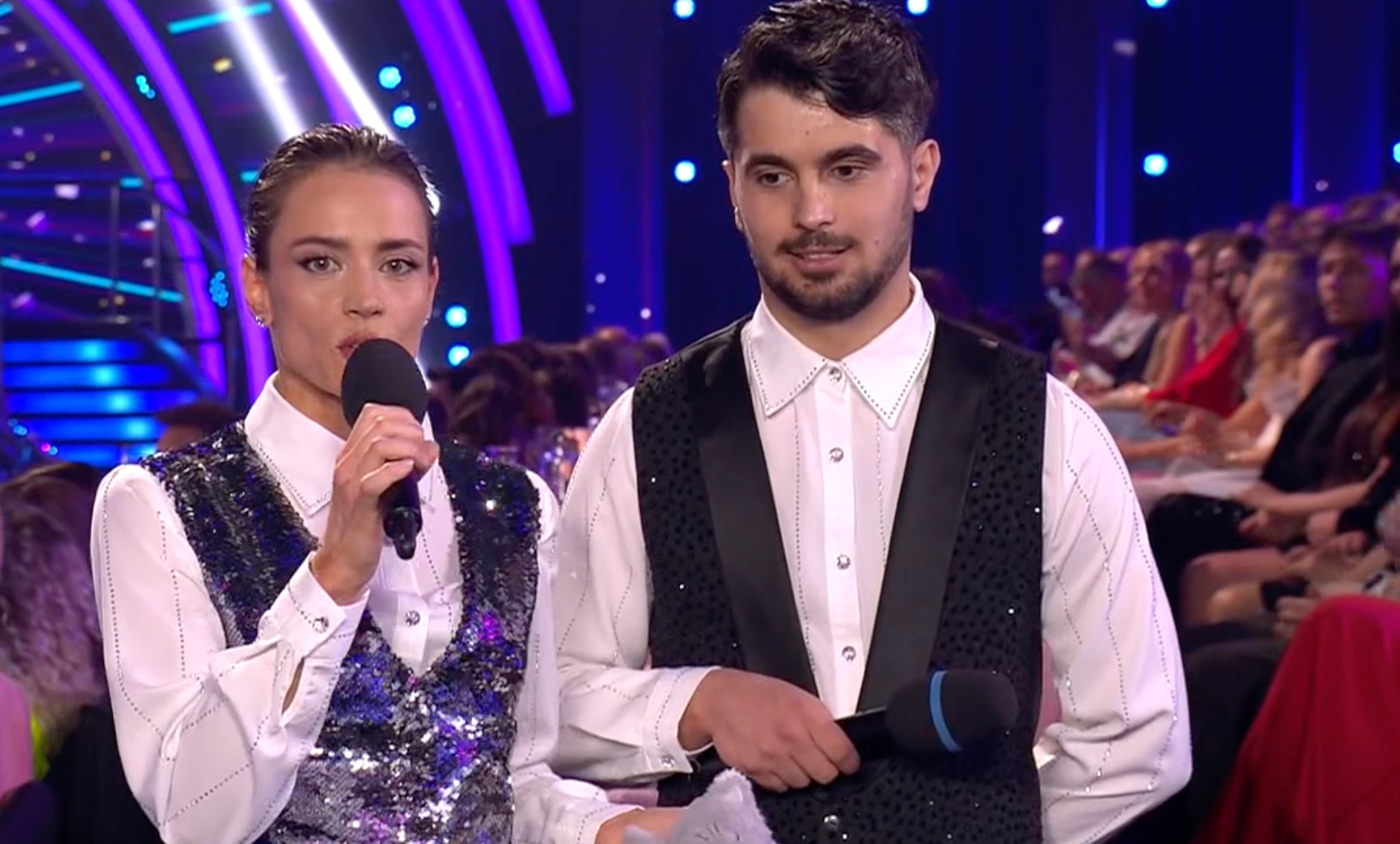 Slovenská herečka Gabika Marcinková s tanečníkom Jaroslavom Ihringom. 