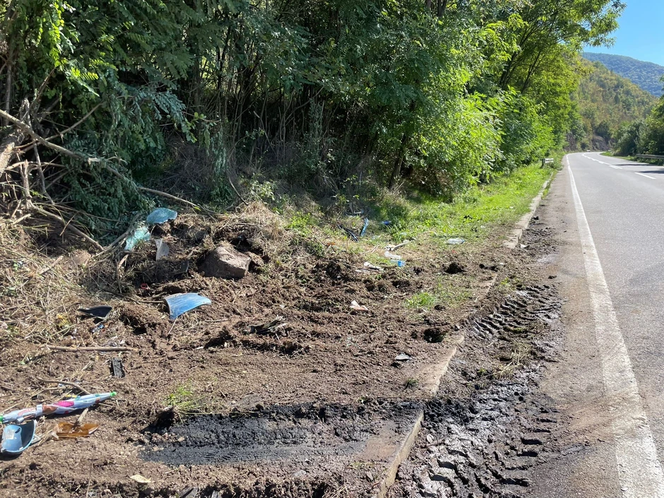 Mesto saobraćajne nesreće kod Ušća, Raška - Kraljevo