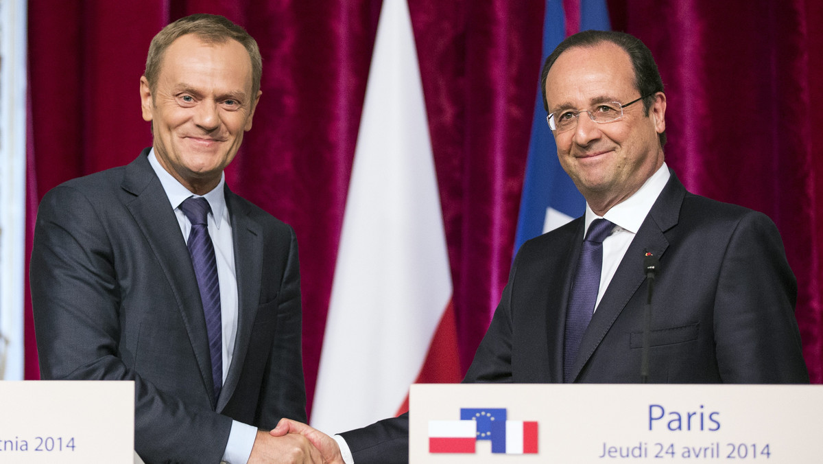 Prezydent Francji Francoise Hollande zapewnił po dzisiejszym spotkaniu z premierem Donaldem Tuskiem, że Polska i Francja w pełni porozumiały się w sprawie projektu europejskiej unii energetycznej. Według Tuska unia energetyczna, to kolejny krok w stronę integracji UE.