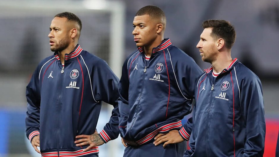 Neymar, Kylian Mbappe i Lionel Messi