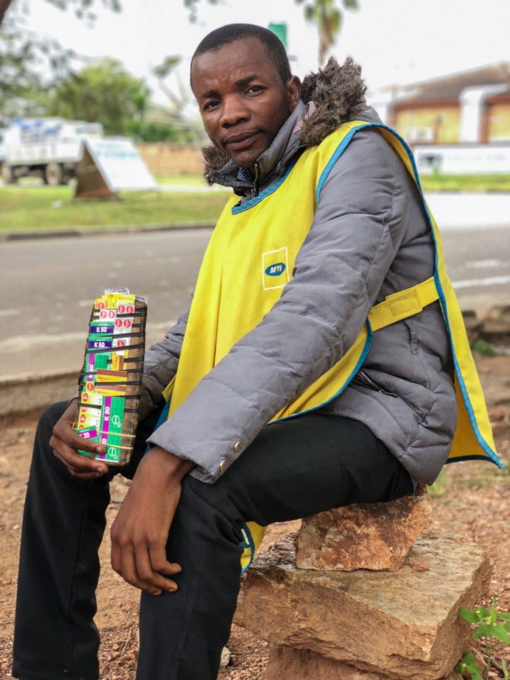 Matthews Chisenga, 24, agent telekomunikacyjny MTN