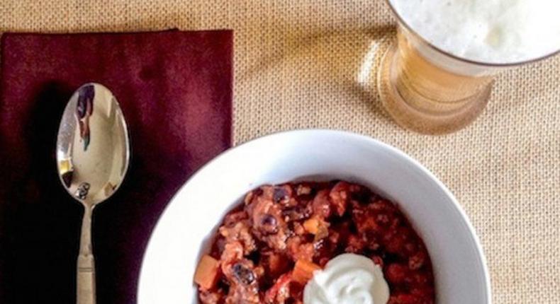 Beef and butternut squash chilli