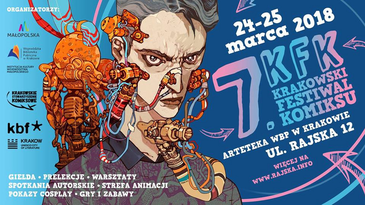 To festiwal dla każdego, dla młodszych i starszych, dla całych rodzin. W tym roku poszerzamy ofertę dla dzieci – poinformował PAP Artur Wabik, koordynator 7. Krakowskiego Festiwalu Komiksu, który odbędzie się w dniach 24-25 marca.