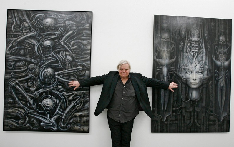 H.R. Giger na otwarciu swojej wystawy w Chur (2007)
