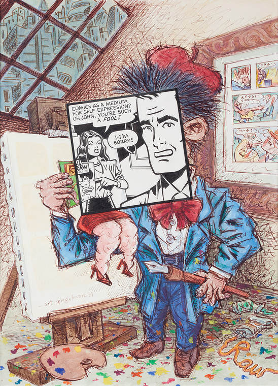 Art Spiegelman, „Comics as a Medium for Self Expression?”, okładka „PRINT Magazine”